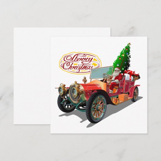 Invitation Voiture de Noël (Devant / Derrière)