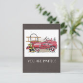 Invitation Voiture de pédale de camion de pompiers (Debout devant)