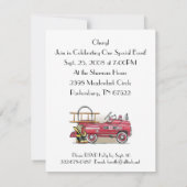 Invitation Voiture de pédale de camion de pompiers (Dos)