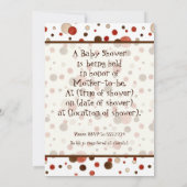 Invitation Voiture de pédale de singe, Baby shower garçon Inv (Dos)