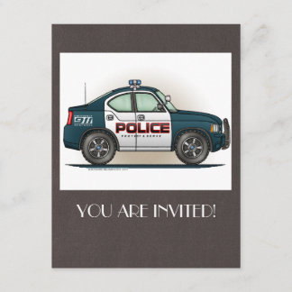 Invitation Voiture de policier pour intercepteur de voiture