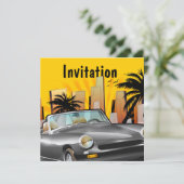 Invitation Voiture de sport classique (Debout devant)