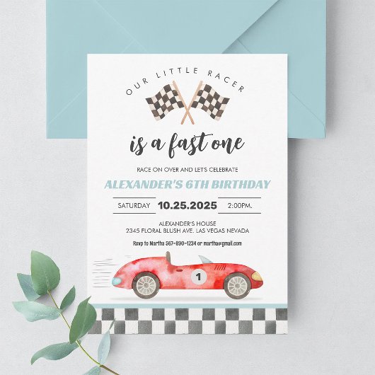 Invitation Voiture Fast One Race 1er anniversaire
