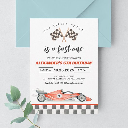 Invitation Voiture Fast One Race 1er anniversaire