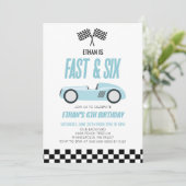 Invitation Voiture Fast & Six Blue Race 6e fête d'anniversair (Debout devant)