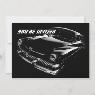 Invitation Voiture Flash Noir Anniversaire