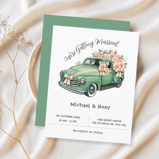 Invitation Voiture Mariage classique