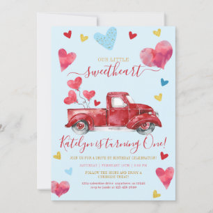 Invitation Voiture Par Blue Valentine Hearts Boy Anniversaire