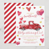 Invitation Voiture Par Valentine Coeurs Anniversaire (Devant / Derrière)