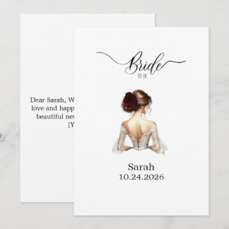 Invitation Voiture personnalisée Future Mariée Rose Bourguign