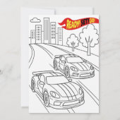 Invitation Voiture Rapide Anniversaire Fun (Dos)