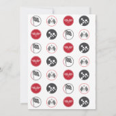 Invitation Voiture Red Race de fête d'anniversaire (Dos)