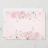 Invitation Voiture Rose Présente Fleurs Conduite Par Baby sho (Dos)