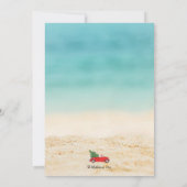 Invitation #Voiture rouge Vintage tropicale #Célébration de N (Dos)