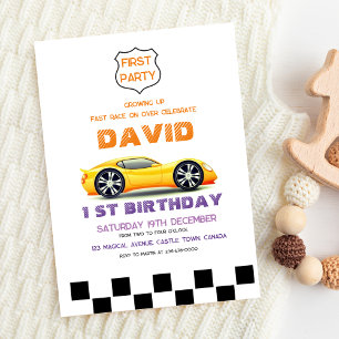 Invitation Voiture Sport   Toys Voitures 1er Garçon Anniversa
