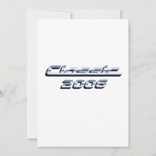 Invitation Voiture vintage classique 2006 Cadeau d'anniversai (Devant)