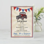 Invitation Voiture Vintage et Bund'Surprise Anniversaire (Debout devant)