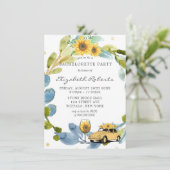 Invitation Voiture Vintage Sunflower Bachelorette (Debout devant)