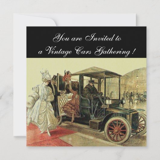 Invitation VOITURES, AUTO RESTAURATION 2, gris rouge (Devant)