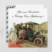 Invitation VOITURES, AUTO RESTAURATION 2, Rouge Jaune Or (Devant / Derrière)