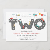 Invitation Voitures & Camions Transport en ville DEUXIÈME Ann (Devant)