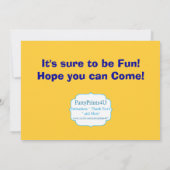 Invitation Voitures de butoir, fête d'anniversaire de cirque (Dos)