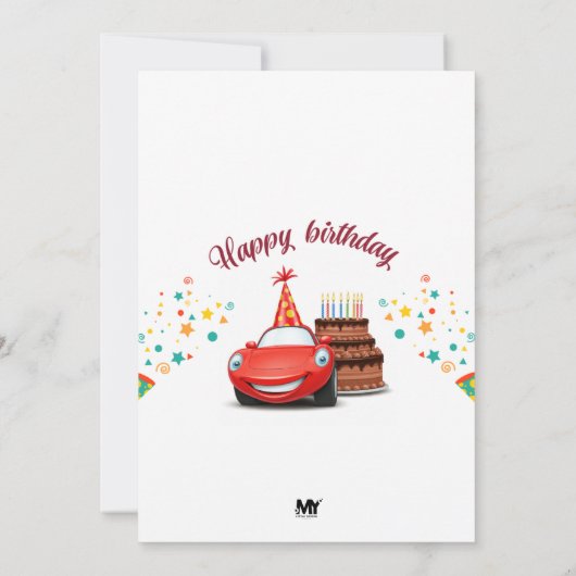 Invitation Voitures de conception modifiable et imprimable - (Dos)