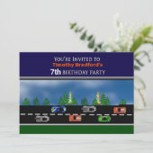 Invitation Voitures de course, Anniversaire, Insérer Nom et â (Debout devant)