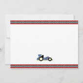 Invitation Voitures de course Baby shower/AnniversaireInvitat (Dos)