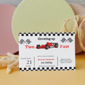 Invitation Voitures de course d'anniversaire jumeaux enfants 