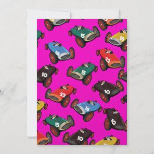 Invitation Voitures de course vintage