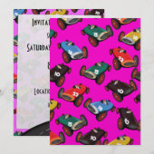 Invitation Voitures de course vintages (Devant / Derrière)