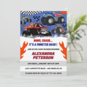 Invitation Voitures et camions baby shower Photo Bash (Debout devant)