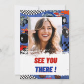 Invitation Voitures et camions baby shower Photo Bash (Dos)