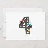 Invitation Voitures et Camions Transport urbain QUATRIÈME ann (Dos)