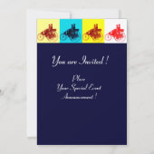 Invitation VOITURES ViNTAGE RECUEILLANT POP ART (Dos)