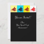 Invitation VOITURES ViNTAGE RECUEILLANT POP ART (Dos)