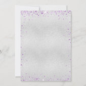 Invitation Voix violet argenté mariage renouveau luxe (Dos)