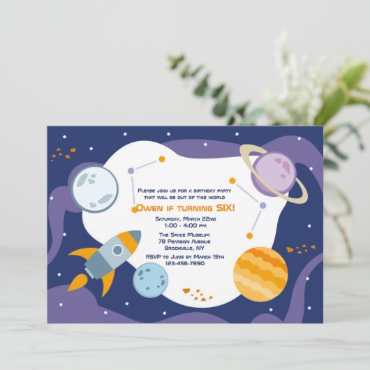 Invitation Vol à l'invitation de l'espace (Debout devant)