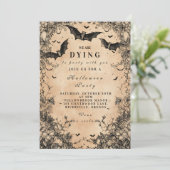 Invitation Vol de gothique Halloween sombre (Debout devant)