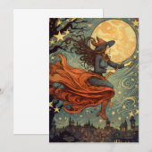 Invitation Vol de la sorcière à minuit (Devant / Derrière)