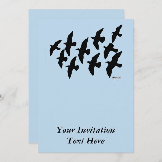 Invitation Vol de pigeons (Devant / Derrière)