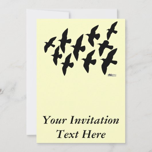 Invitation Vol de pigeons (Devant)