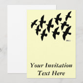 Invitation Vol de pigeons (Devant / Derrière)