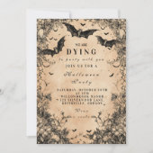 Invitation Vol gothique Halloween sombre (Devant)