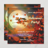 Invitation Vol Halloween Witch (Devant / Derrière)