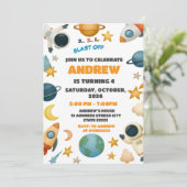 Invitation Vol spatial extérieur personnalisé hors de Rockshi (Debout devant)