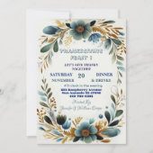 Invitation Volage botanique vert Fête d'action de grâces d'au (Devant)