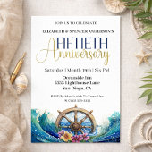 Invitation Volant de navigation pour 50e anniversaire de mari