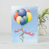 Invitation Voler Balloon Bundle Anniversaire (Debout devant)